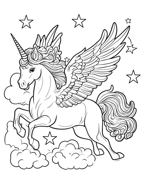 Unicorn Coloring Page2