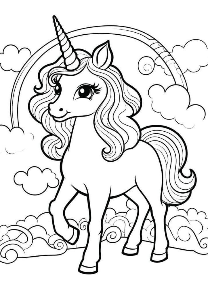 Unicorn Coloring Page7