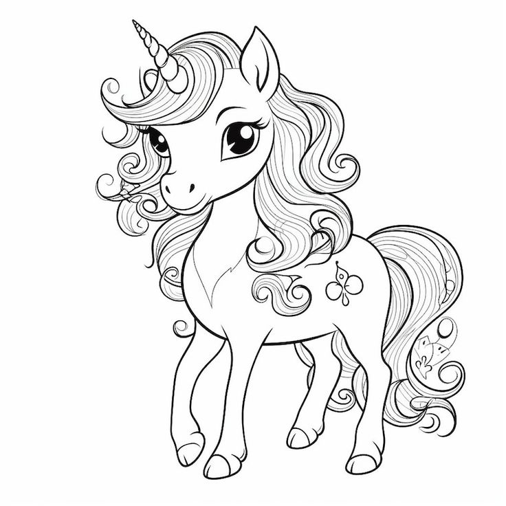 Unicorn Coloring Page2