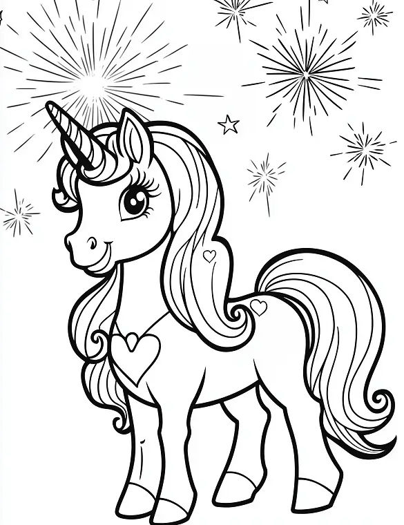 Unicorn Coloring Page1