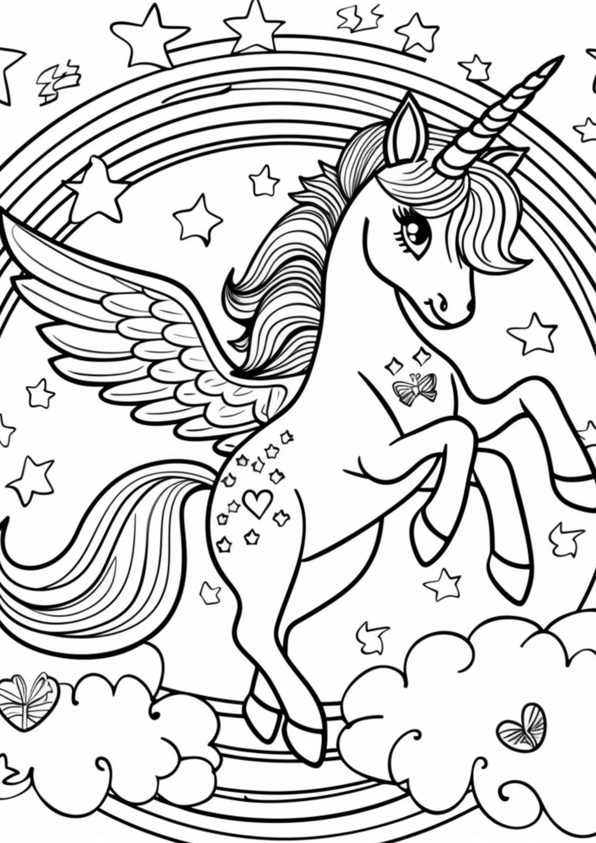 Unicorn Coloring Page2