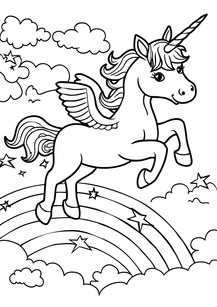 Featured Unicorn Coloring Page1