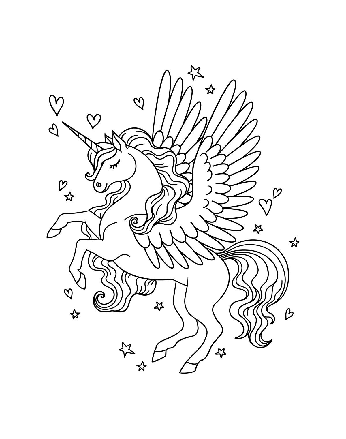 Unicorn Coloring Page3