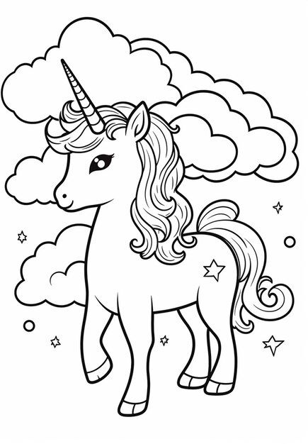 Featured Unicorn Coloring Page5