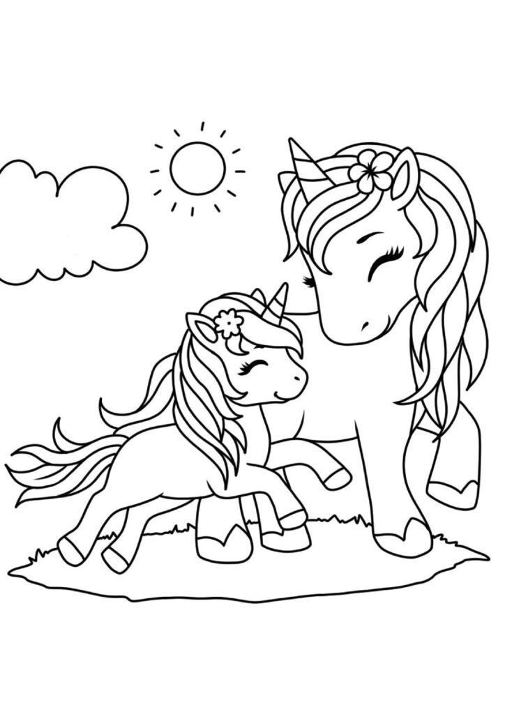 Featured Unicorn Coloring Page6