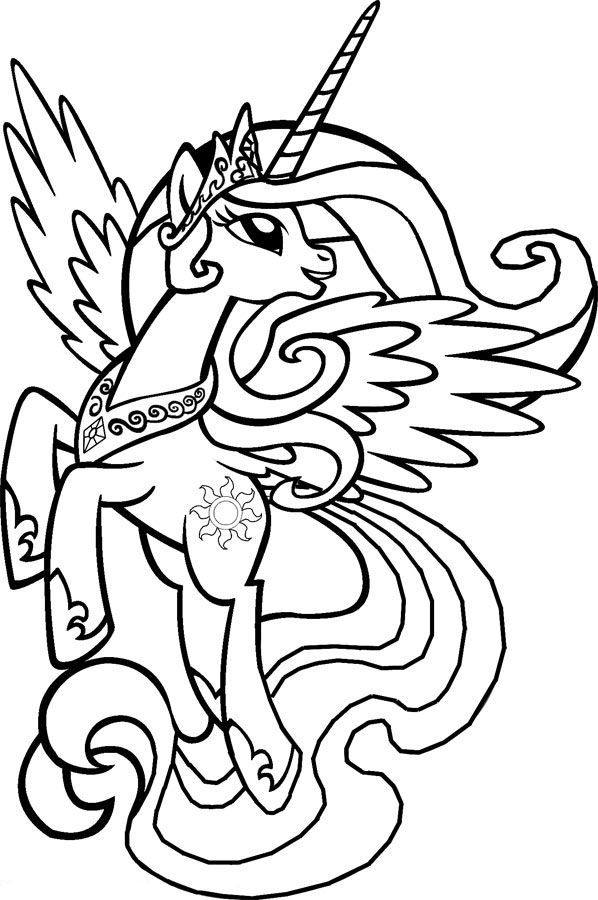 Magical Unicorn Coloring Page1