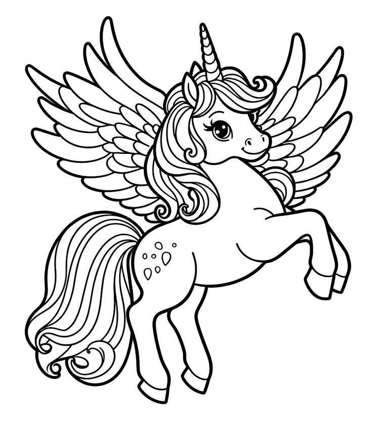 Unicorn Coloring Page4