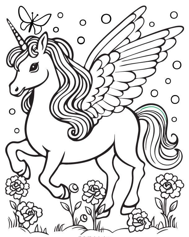 Unicorn Coloring Page1