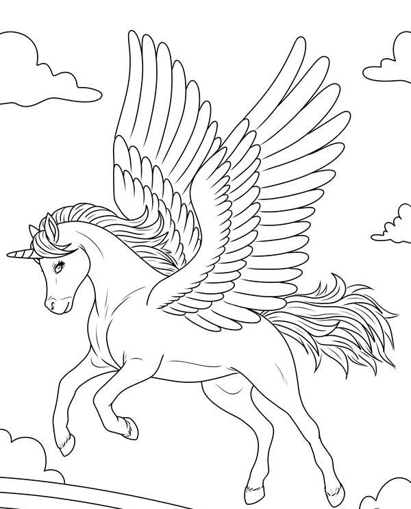 Unicorn Coloring Page3