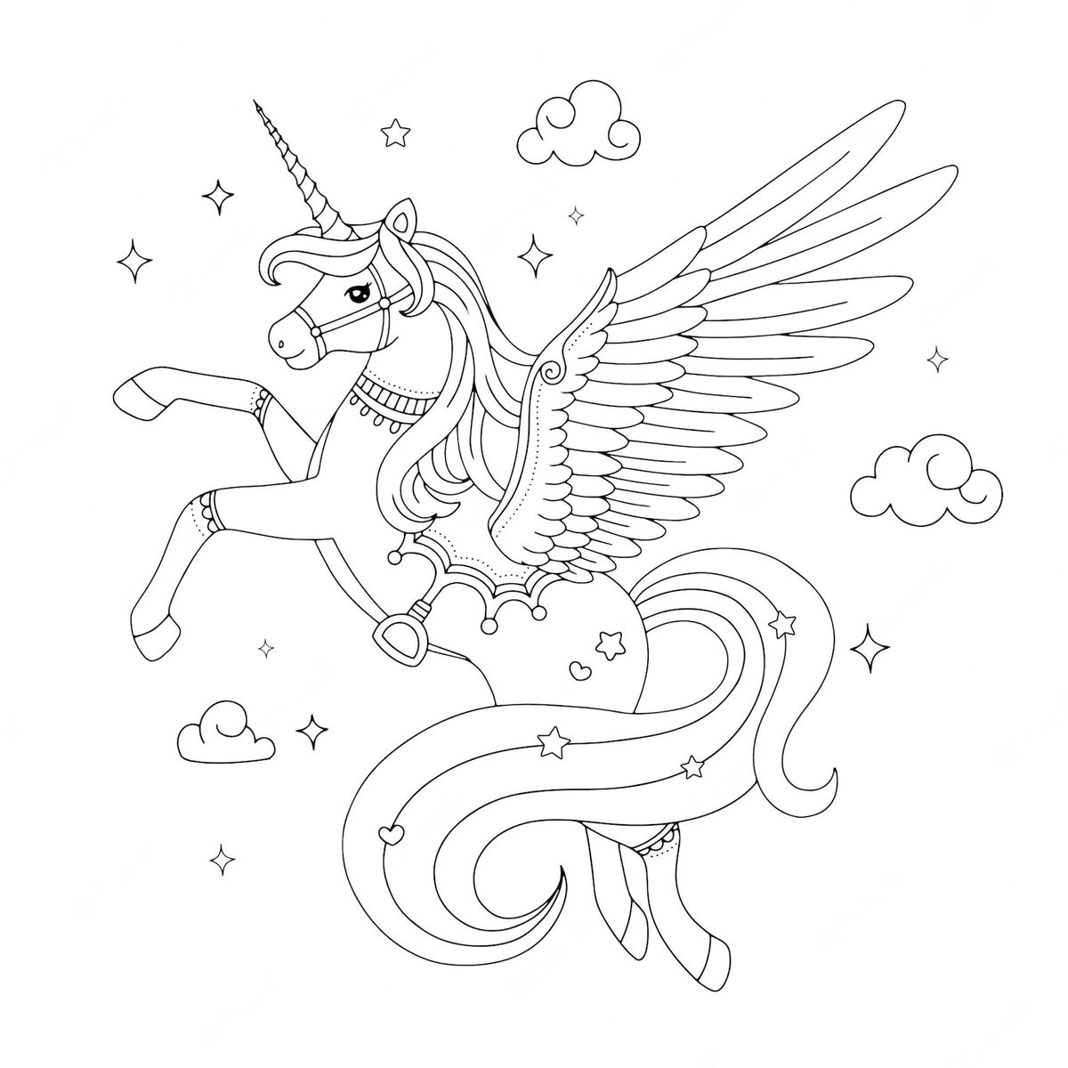 Unicorn Coloring Page4